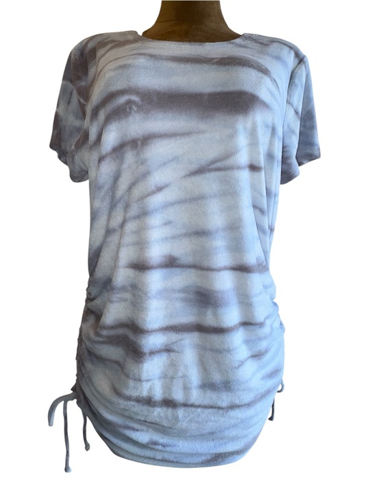 PINK Victoria's Secret Other - PINK Victoria's Secret Blue & Gray Tie-Dye Side-Ruched Terry clothSwim Cover-Up
